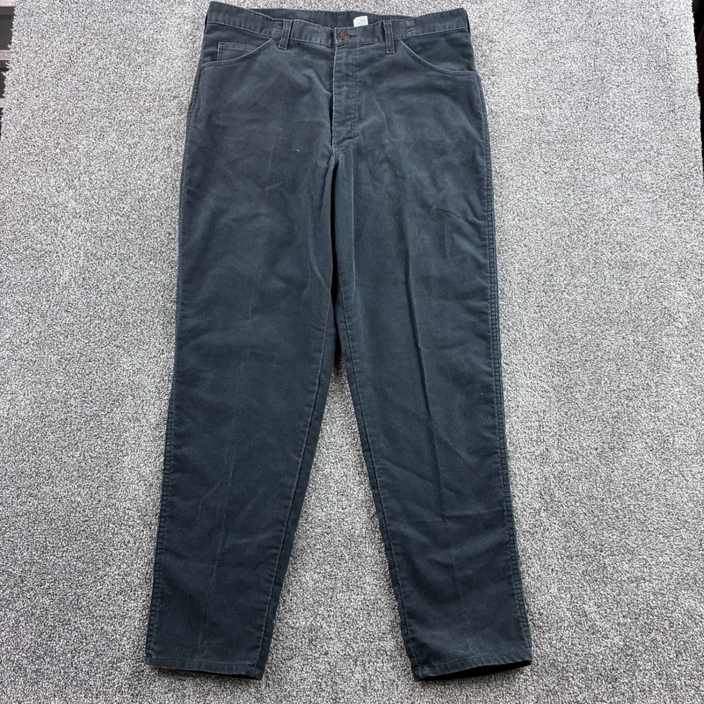 Vintage Rustler Corduroy Pants Mens 36x32 Gray Cotton Blend Straight Workwear
